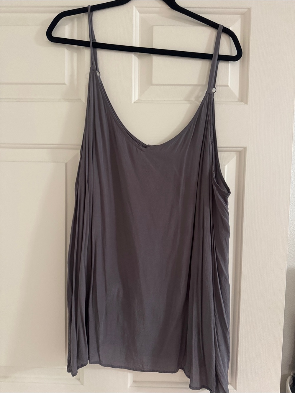 torrid Draped Spaghetti Strap Cami in Charcoal Gray